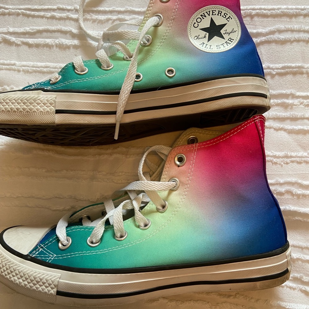 Super cute colorful Converse and Camo with Roses - lot of 2!